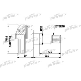 Шрус внутренний Patron PCV4012 2780282