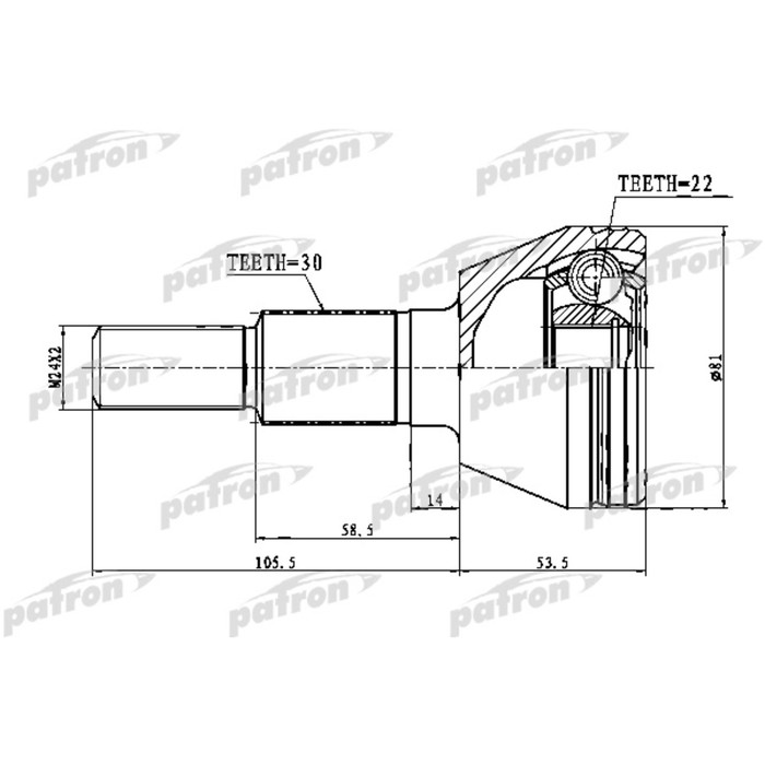 Шрус наружный Patron PCV1748