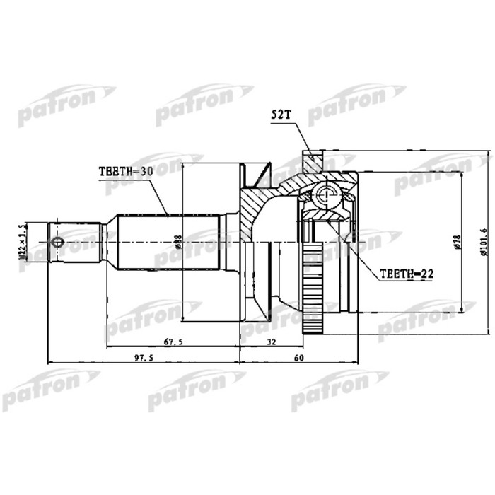 Шрус наружный Patron PCV1751