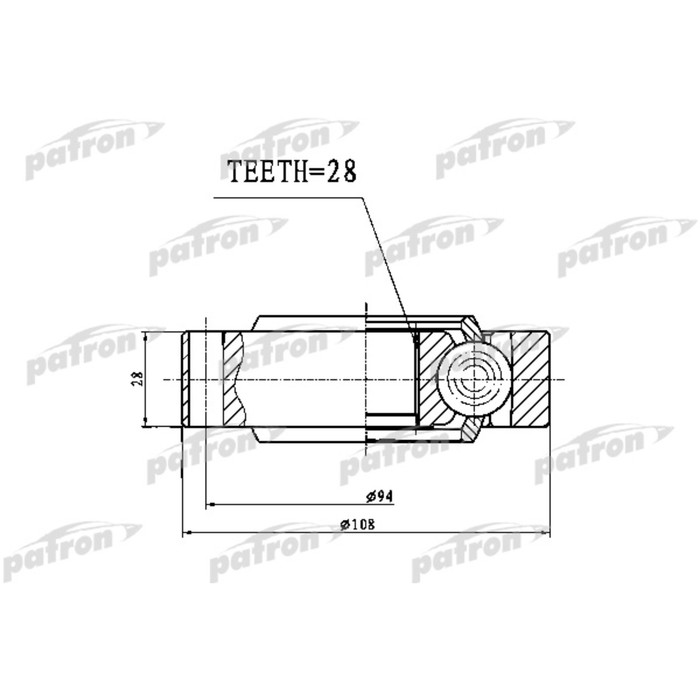 Шрус внутренний Patron PCV1755