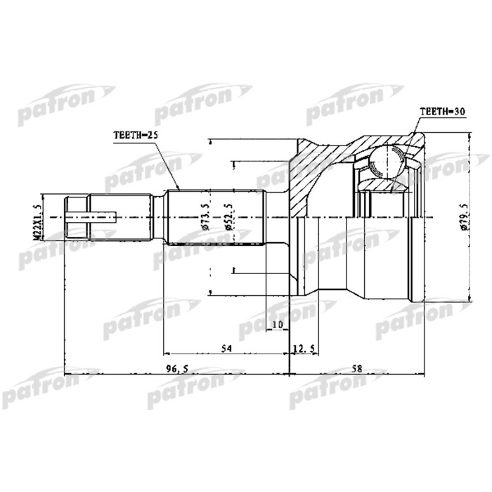 Шрус наружный Patron PCV1766