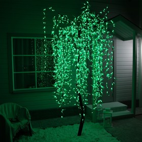 {{photo.Alt || photo.Description || 'Светодиодное дерево «Плакучая ива» 2.5 м, 1728 LED, постоянное свечение, 220 В, свечение зелёное'}}