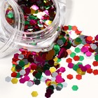 Glitter decor for nail art, large, 1G, color rainbow