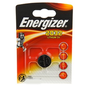 Батарейка литиевая Energizer, CR2032-1BL, 3В, блистер, 1 шт.
