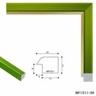 Багет пластиковый, 15х11 мм 2.9 м, Clever Decor, зелёный/металлик Багет пластиковый, 15х11 мм 2.9 м, Clever Decor, зелёный/металлик