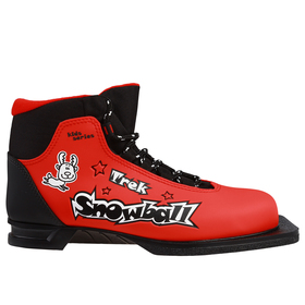 Ботинки лыжные TREK Snowball NN75 ИК, цвет красный, лого чёрный, размер 31 в Донецке