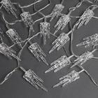 Гирлянда «Нить» 5 м с насадками «Льдинка», IP20, прозрачная нить, 20 LED, свечение мульти (RG/RB), мигание, 220 В 2388619