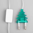 Гирлянда «Нить» 5 м с насадками «Льдинка», IP20, прозрачная нить, 20 LED, свечение мульти (RG/RB), мигание, 220 В 2388619