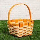 Корзина плетеная, оранжевая,16,5×9,5×20 см, шпон - фото 6582522