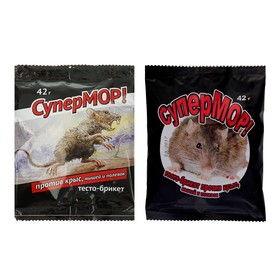Dough briquette SuperMOR against rats, mice and voles, col. package, 42g. 
