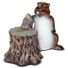Garden figure "the beaver with the stump number 2"