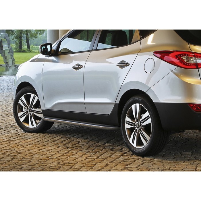 Пороги Premium Hyundai IX35 2010-2013-2015, нерж. сталь 173 см, 2 шт. A173ALP.2303.2