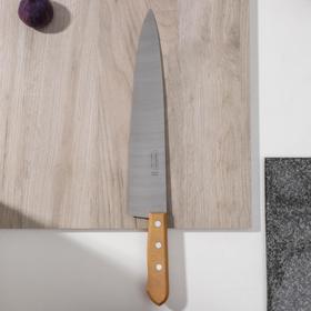 Нож кухонный Carbon поварской, лезвие 30 см, с деревянной ручкой