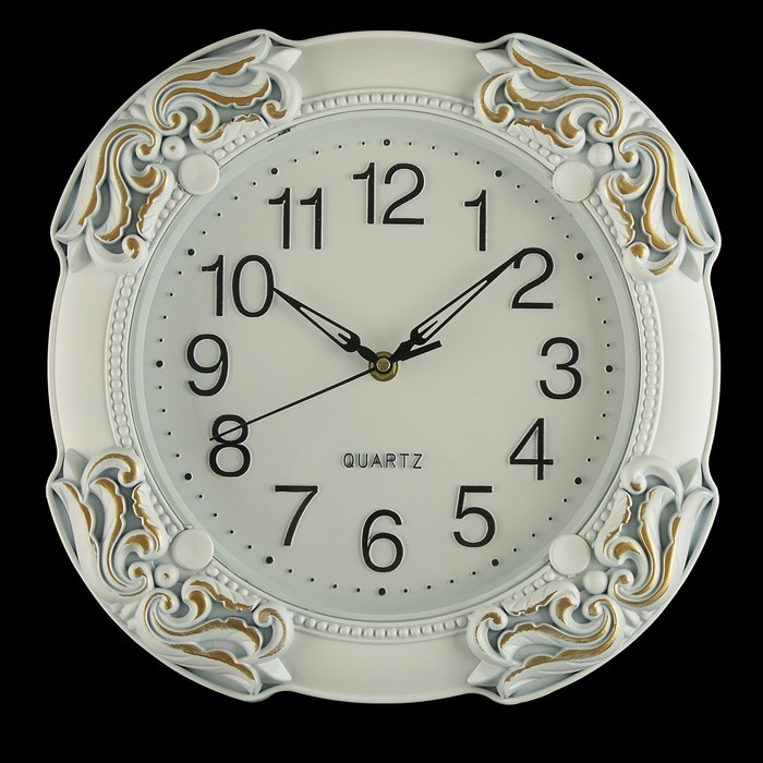 Часы настенные, серия: Классика, "Джил", белые, d=30 см