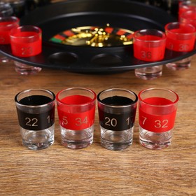 Drunk game "ALCO-Vegas", roulette black d=29 cm, 16 stacks, mix