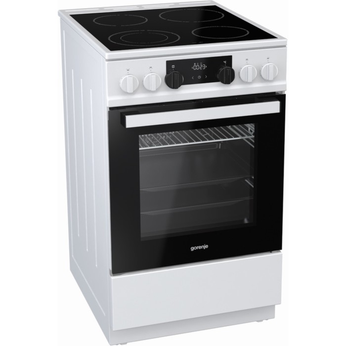 Плита электрическая Gorenje EC 5354 WC-B, 4 конф., 70 л, стеклокерамика, белая