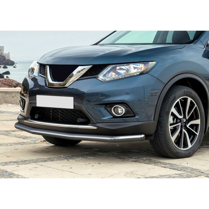 Защита переднего бампера Nissan XTrail, d57 длинная