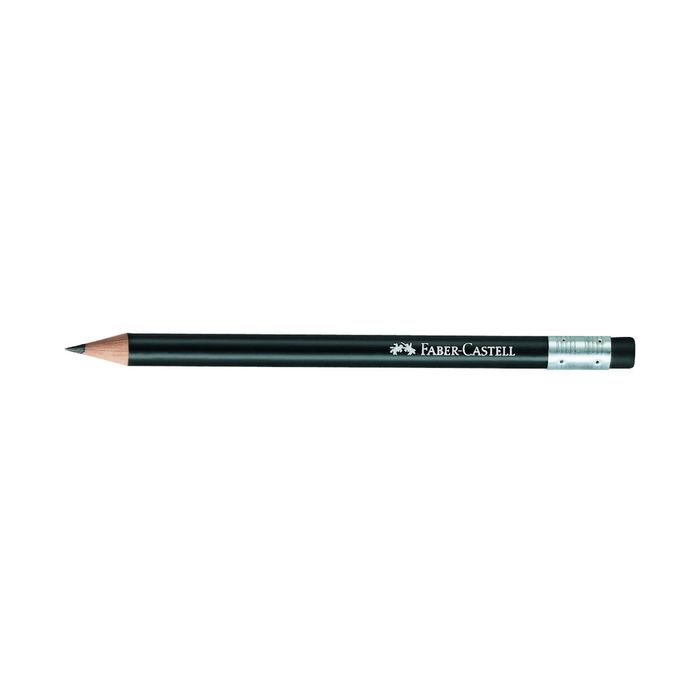 Карандаш ч/г Faber-Castell Perfect Pencil B с ластиком, черный, карт/короб 118347