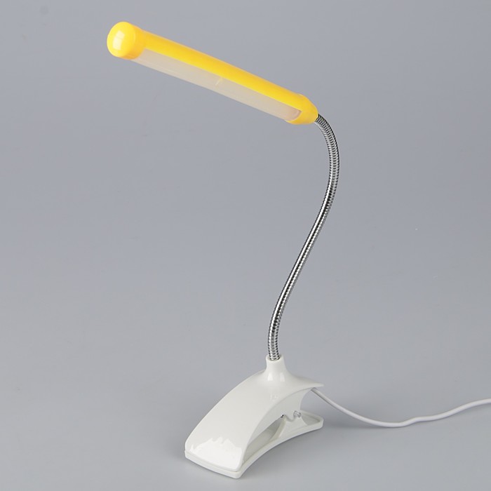 Лампа на прищепке "Стиль" желтый 13LED 1,5W провод USB 4x9x31,5 см