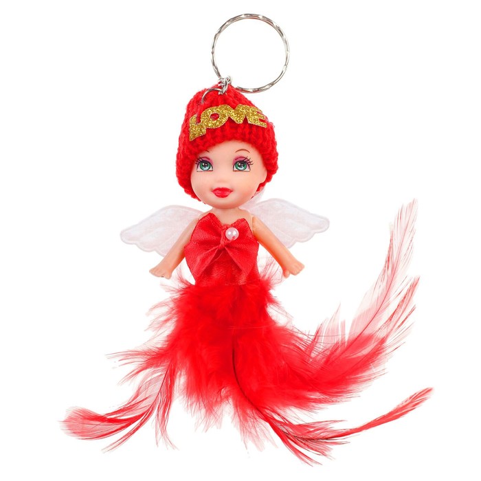 Кукла-брелок «Ангелочек», в шапочке, цвета МИКС (12 шт)