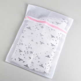 Мешок для стирки белья Доляна, 30×40 см, мелкая сетка, цвет МИКС
