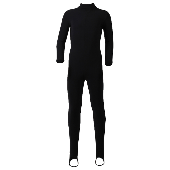 Комбинезон для фигурного катания, низ лосины, термобифлекс, размер 40, цвет чёрный