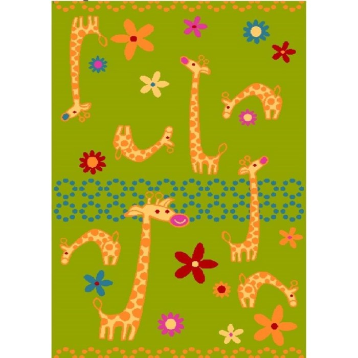 Ковёр прямоугольный Funky Giraffe a lime, размер 80х120 см