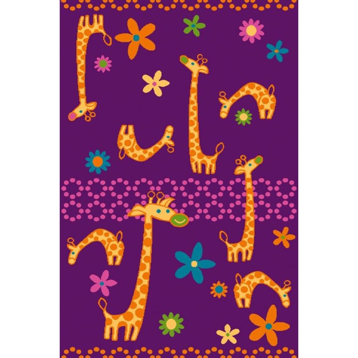 Ковёр прямоугольный Funky Giraffe a violet, размер 80х120 см