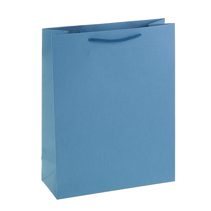 Пакет подарочный, голубой, 25 х 10 х 32 см