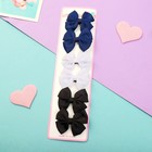 Зажим для волос "Бантик" 5,5 классика, микс (6 шт) - фото 803065226