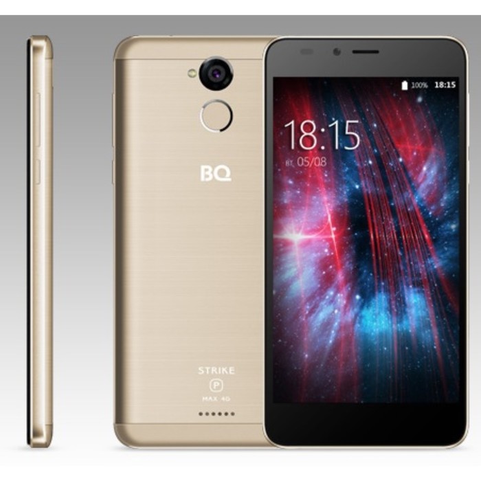 Смартфон BQ S-5510 Strike Power Max LTE Gold Brushed 5,5&quot;,1280*720,8Gb,1Gb,13Mp+8Mp