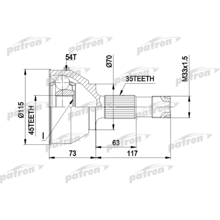 Шрус наружный Patron PCV1132