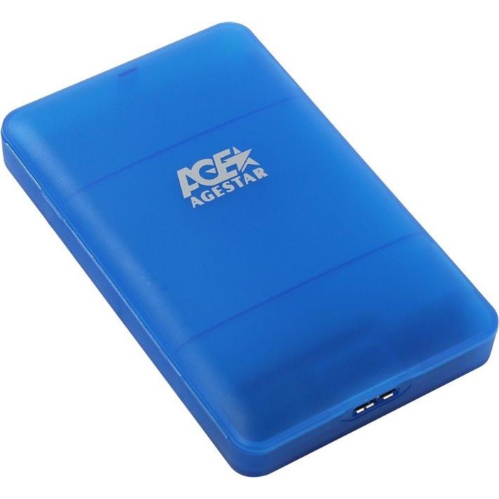 Внешний корпус для HDD/SSD AgeStar 3UBCP3 SATA пластик синий 2.5&quot;