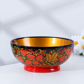 The salad bowl "Berry", 8×19 cm, Khokhloma