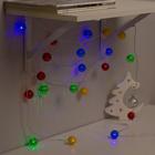 Гирлянда «Нить» 4 м с насадками «Шарик с узором», IP20, прозрачная нить, 20 LED, свечение мульти, 8 режимов, 220 В 2388626