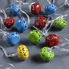 Гирлянда «Нить» 4 м с насадками «Шарик с орнаментом», IP20, прозрачная нить, 20 LED, свечение мульти, 8 режимов, 220 В 2388635