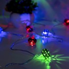 Гирлянда «Нить» 4 м с насадками «Шарик с орнаментом», IP20, прозрачная нить, 20 LED, свечение мульти, 8 режимов, 220 В 2388635