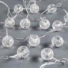 Гирлянда «Нить» 5 м с насадками «Футбольный мяч», IP20, прозрачная нить, 20 LED, свечение белое, 8 режимов, 220 В 2433913