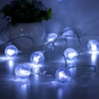 Гирлянда «Нить» 5 м с насадками «Футбольный мяч», IP20, прозрачная нить, 20 LED, свечение белое, 8 режимов, 220 В 2433913