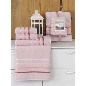 Комплект махровых полотенец Bale, 50 х 80 см - 2 шт, 70 х 140 см - 2 шт, светло-розовый