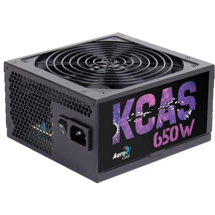 Блок питания Aerocool ATX 650W KCAS-650M 80+ br(24+4+4pin)APFC 120mmfan 7xSATA Cab Manag RTL   28699