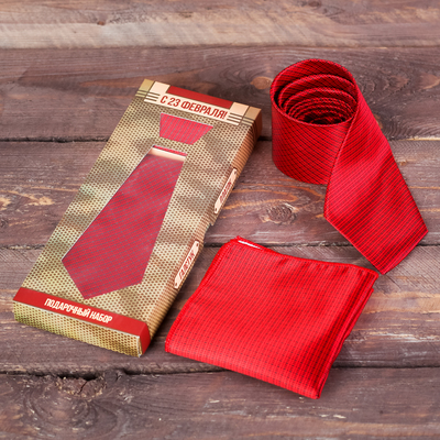 Gift set: tie and kerchief "23 February"