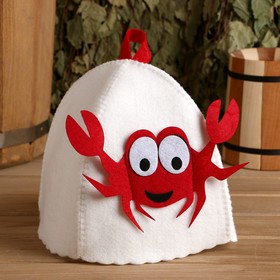 Bath cap with applique children's "Crab", felt