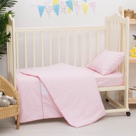 Детское постельное бельё «Умка», размер 100×140 см, 110×140 см, 40×60 см, цвет розовый