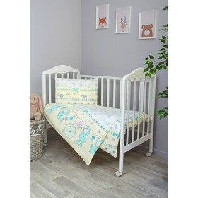 Детское постельное бельё «Акварель», размер 110×144 см, 110×150 см, 40×60 см, цвет бирюзовый
