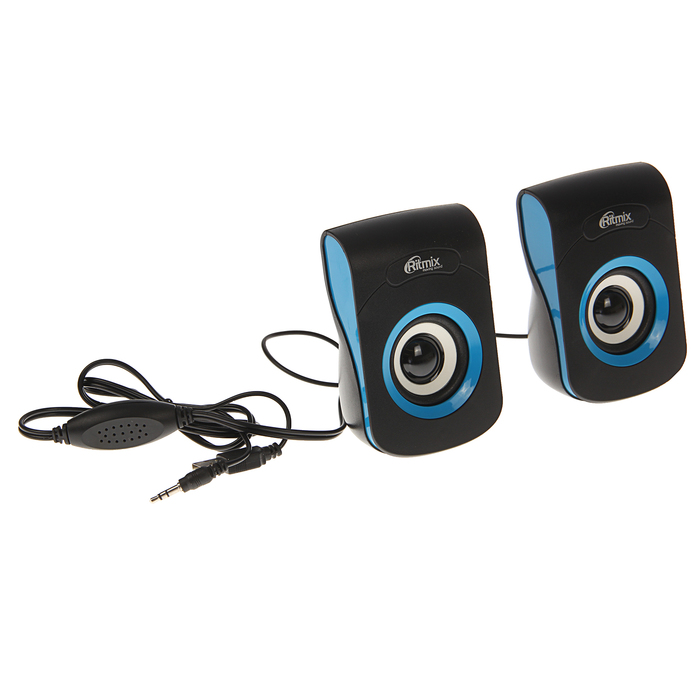 Акустическая система 2.0 RITMIX SP-2060 Black-Blue, 2х3Вт, USB, черные/синие