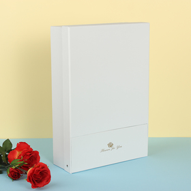 Коробка-переноска для цветов, белая, 36х25х9 см