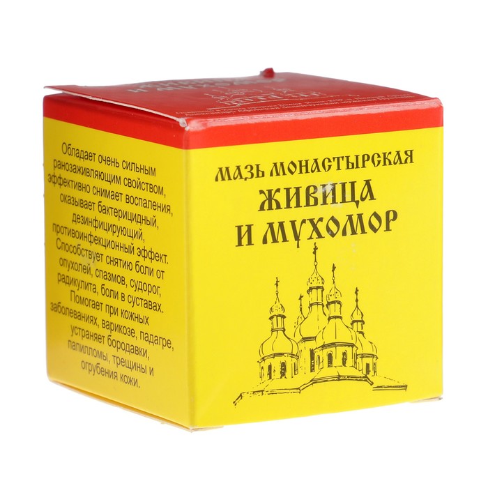 Мазь «Монастырская Живица с Мухомором». Ранозаживляющая. Стекло. 25 мл.