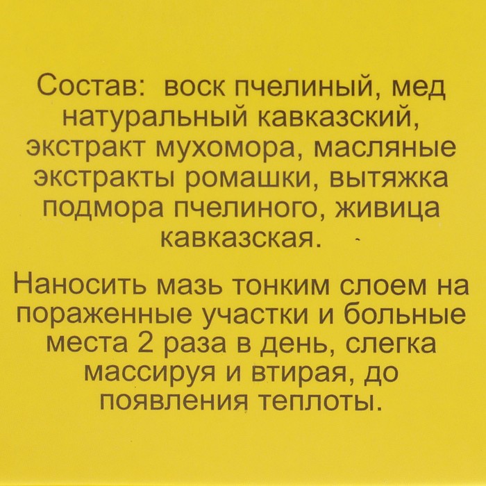 Мазь «Монастырская Живица с Мухомором». Ранозаживляющая. Стекло. 25 мл.