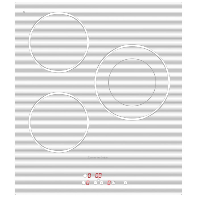 Варочная поверхность Zigmund &amp; Shtain CNS 302.45 WX, электрическая, 3 конфорки, белый